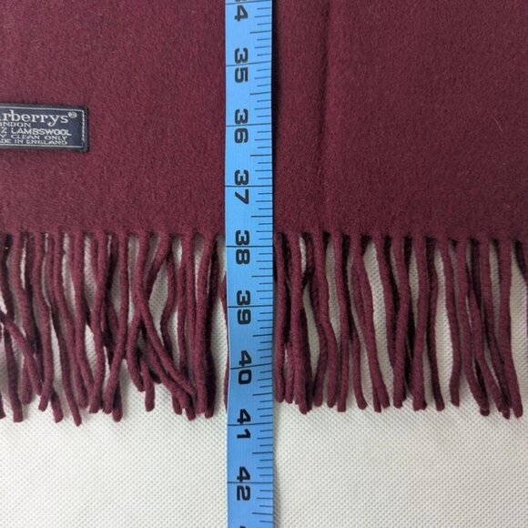 BURBERRY London Knit 100% LambsWool Neck Warmer Maroon SCARF - Picture 4 of 7